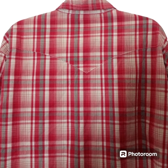 Barn Fly Mens Western Windowpane Plaid Button Down Shirt Size Large - Picture 8 of 12